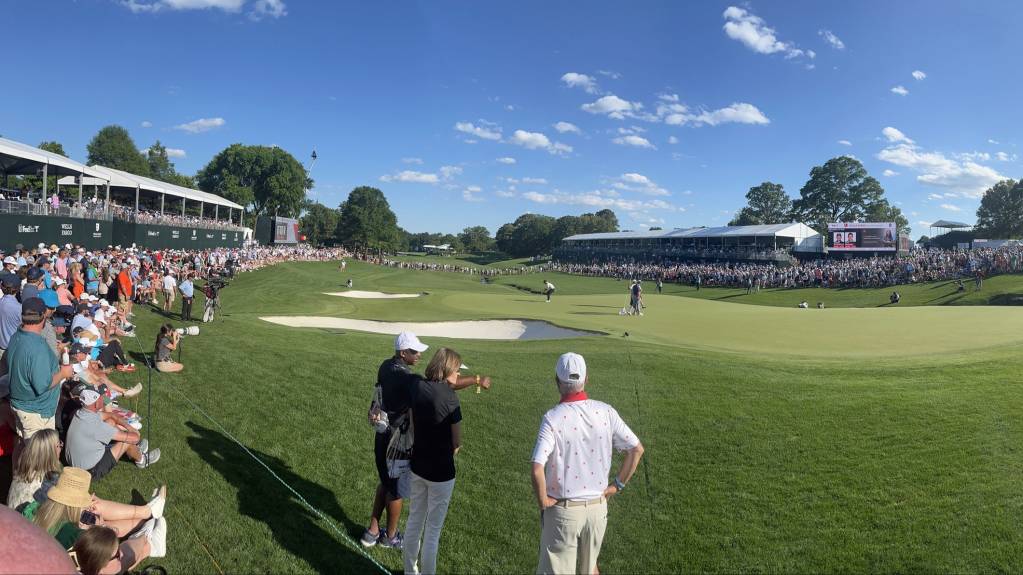 18th greens get particularly busy