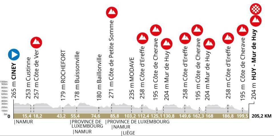 La Flèche Wallonne Route Map