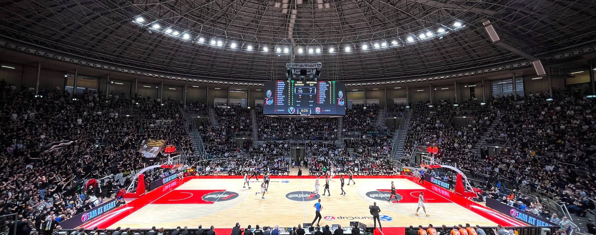 A basketball match at PalaDozza
