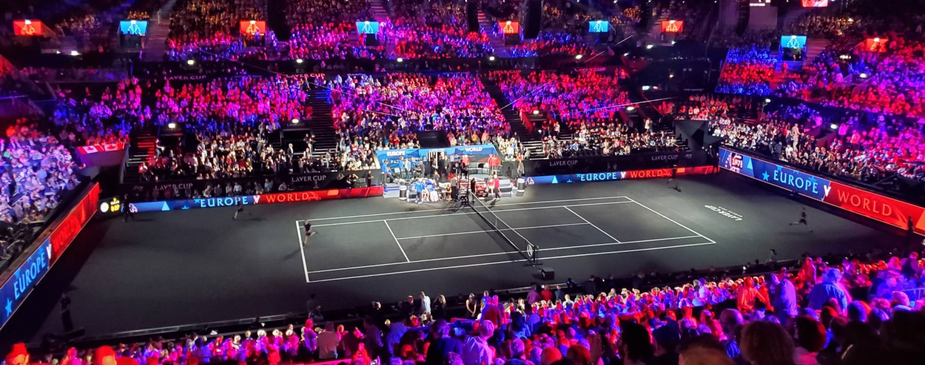 A break in play at the Laver Cup