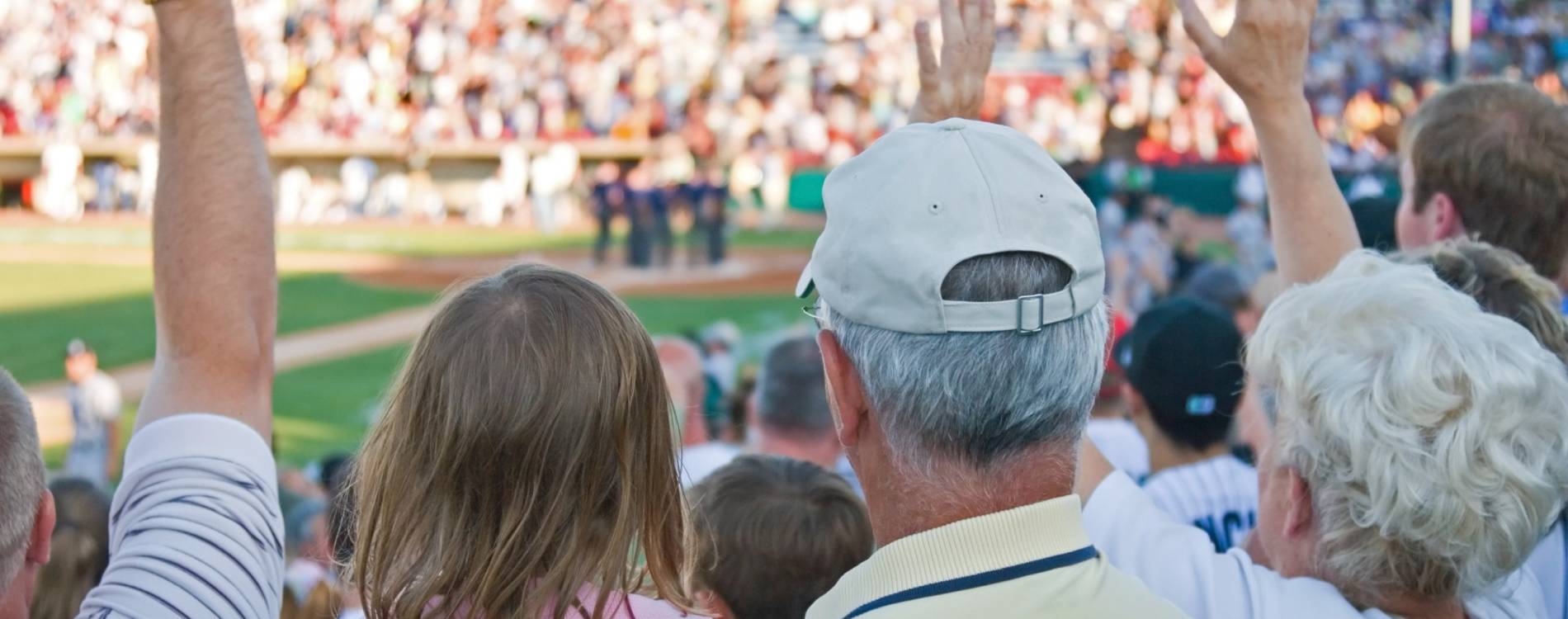 A family enjoying a sporting event