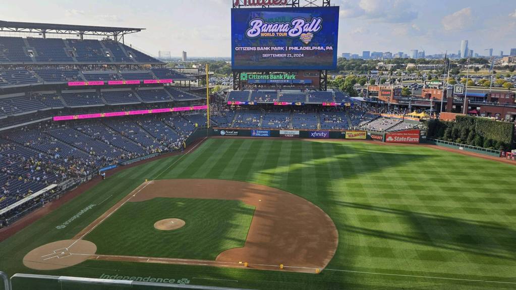 A huge number of MLB stadiums, like Citizens Bank Park in Philadelphia, will host Banana Ball in 2025