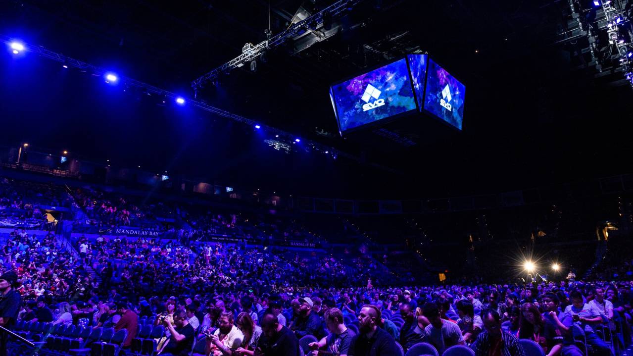 A main stage crowd at Evo, Las Vegas