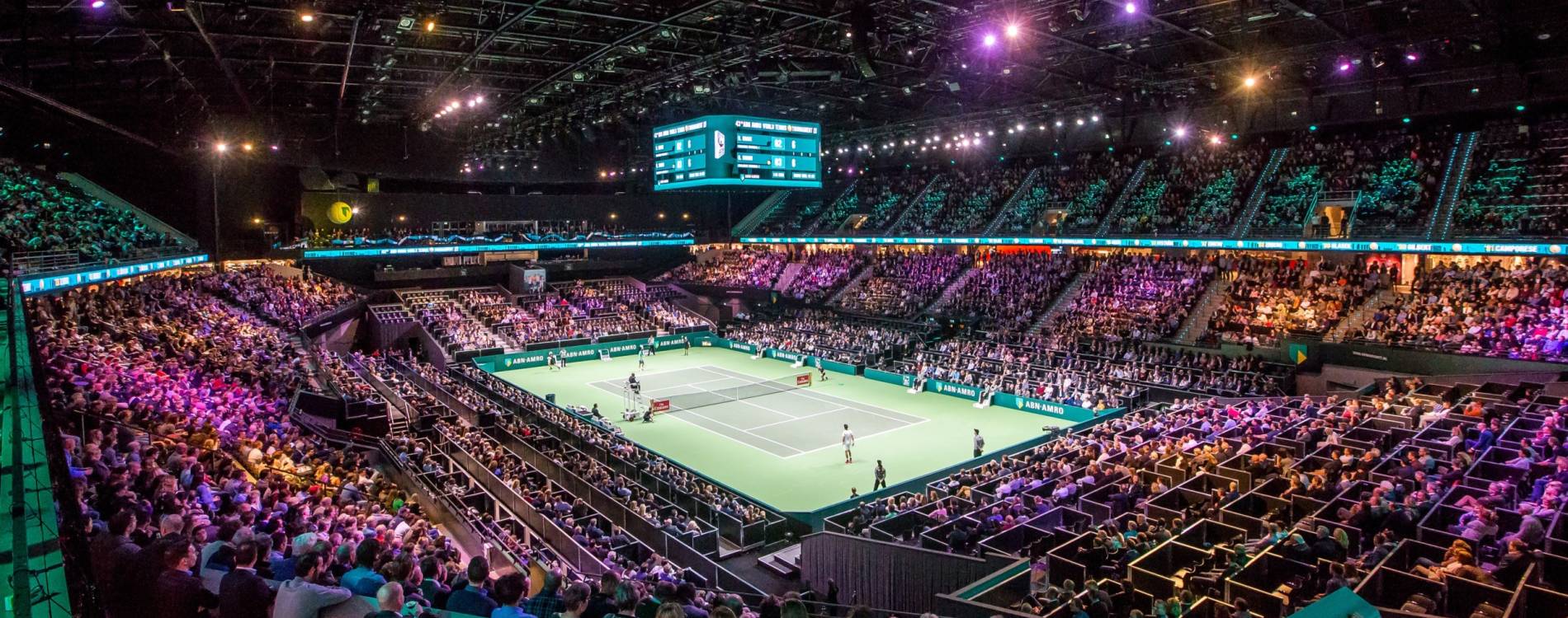 A men's singles match at the ABN AMRO Open