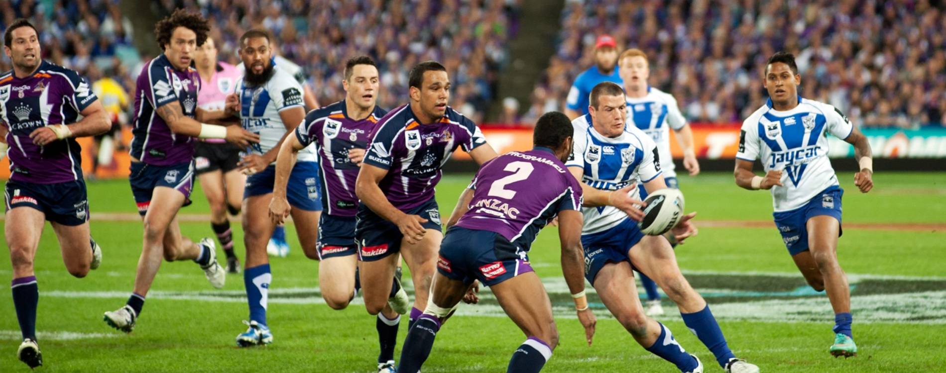 A National Rugby League fixture between the Canterbury-Bankstown Bulldogs and Melbourne Storm