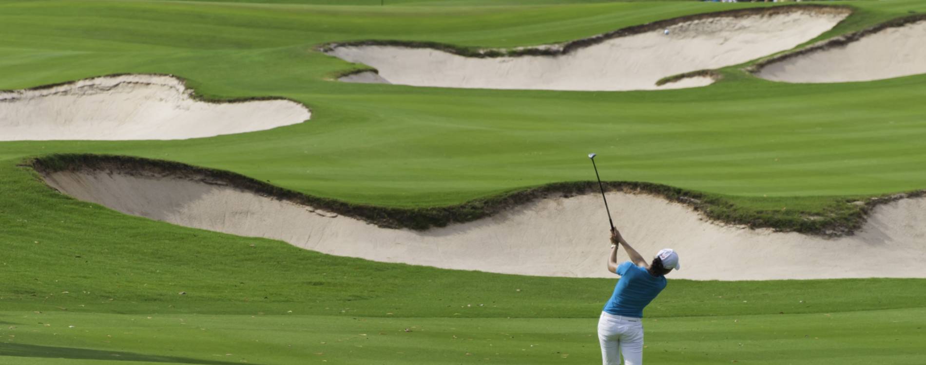 A player takes a shot at Honda LPGA Thailand