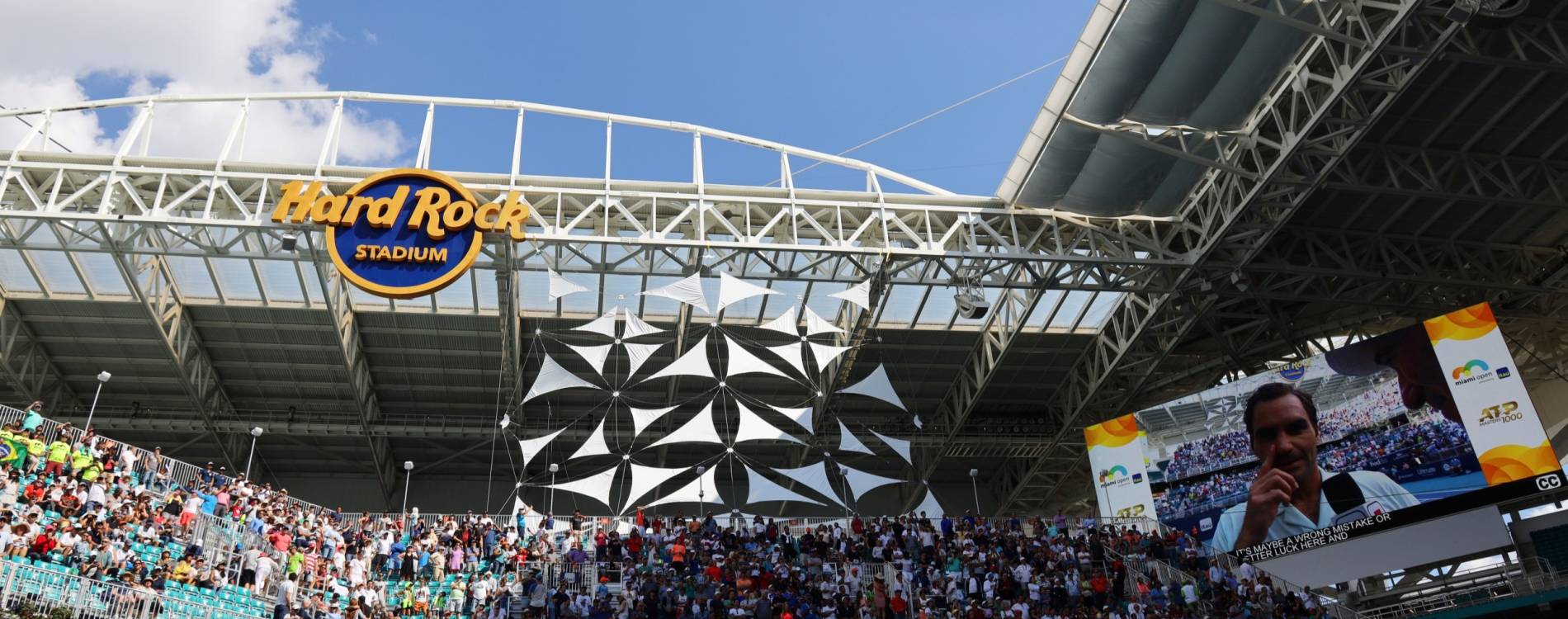 A Stadium Court crowd at the Miami Open