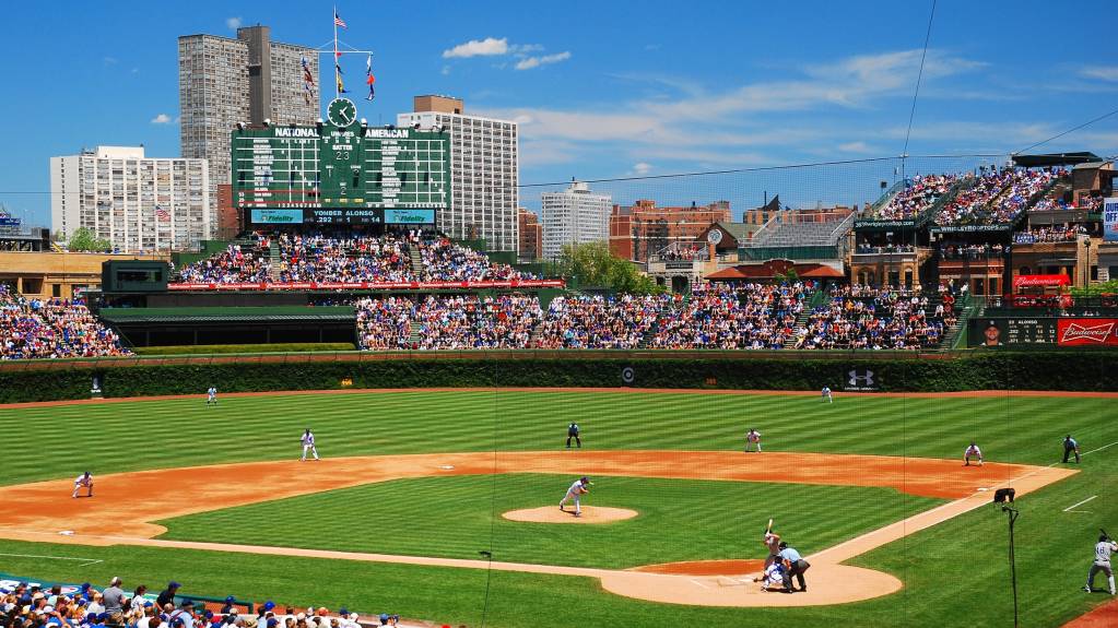 A sunny day at Wrigley Field is baseball at its best