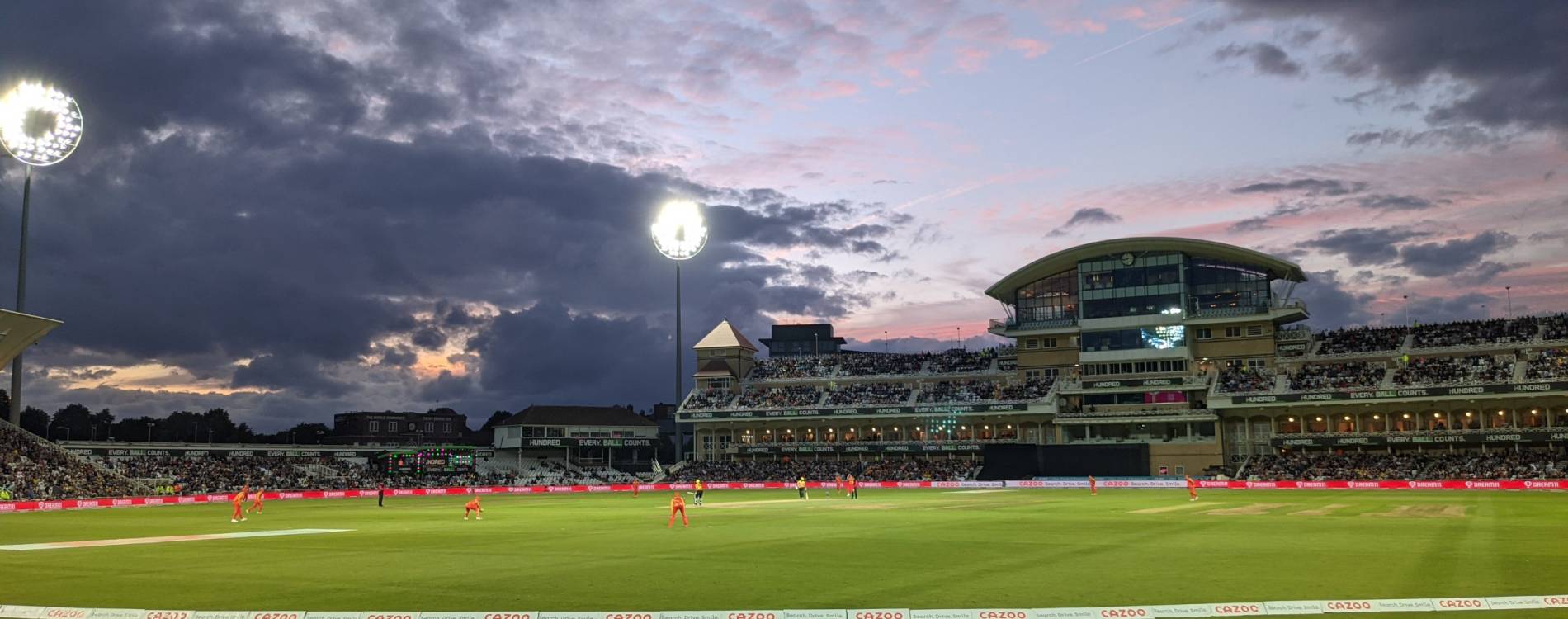 A view from the crowd at Trent Bridge during The Hundred