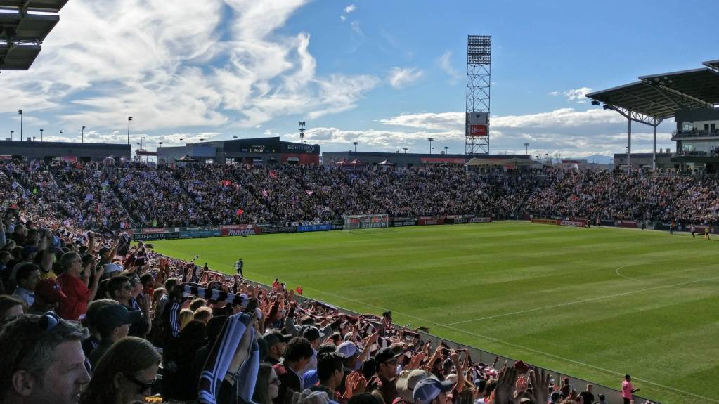 A view of the south stand
