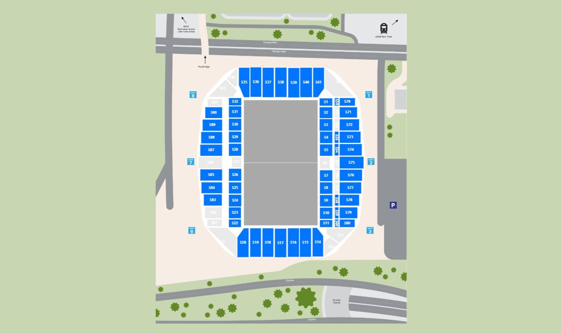 AAMI Park Map