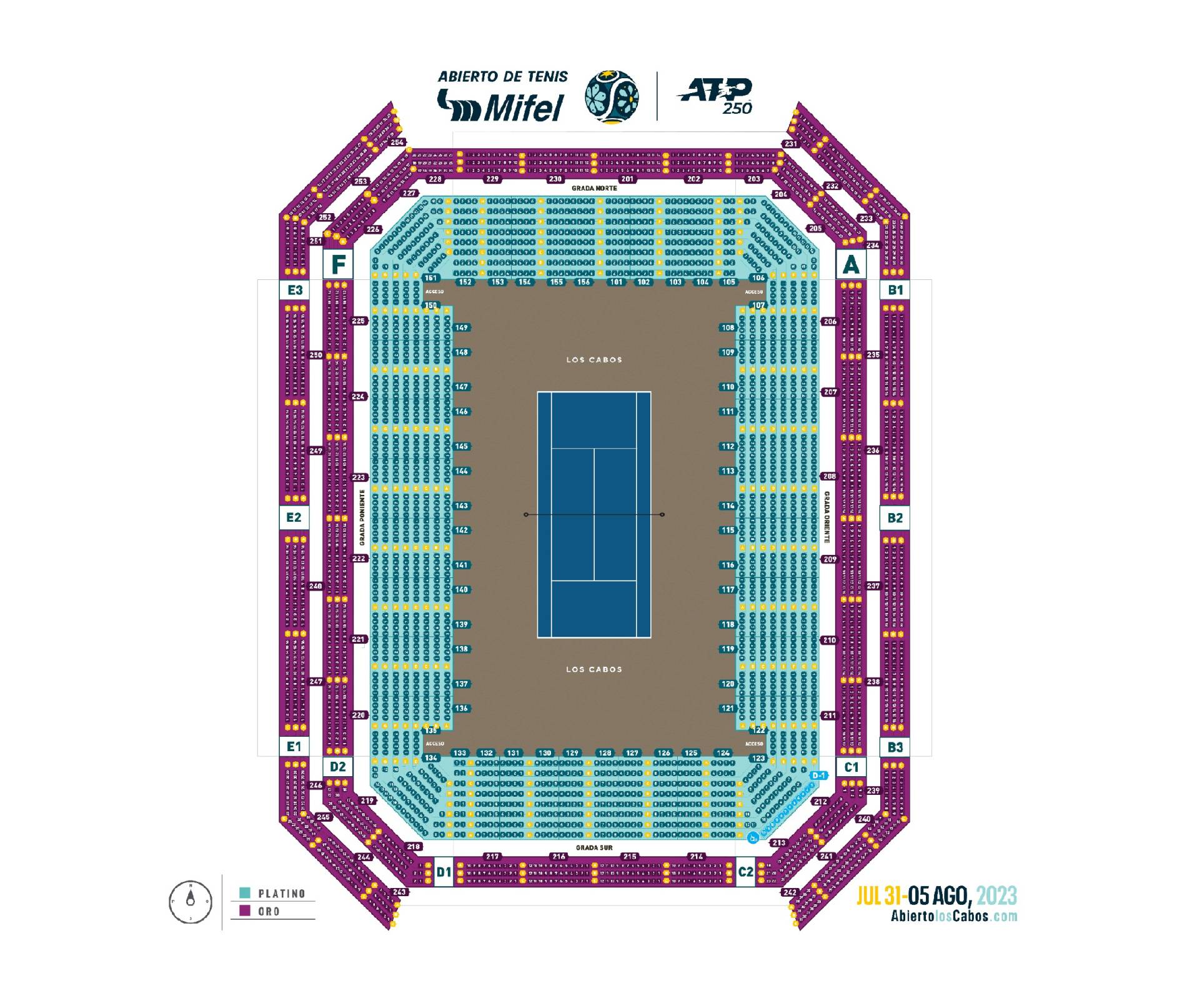 Platino ("Platinum" 100 Level) Abierto de Tenis Mifel (Los Cabos