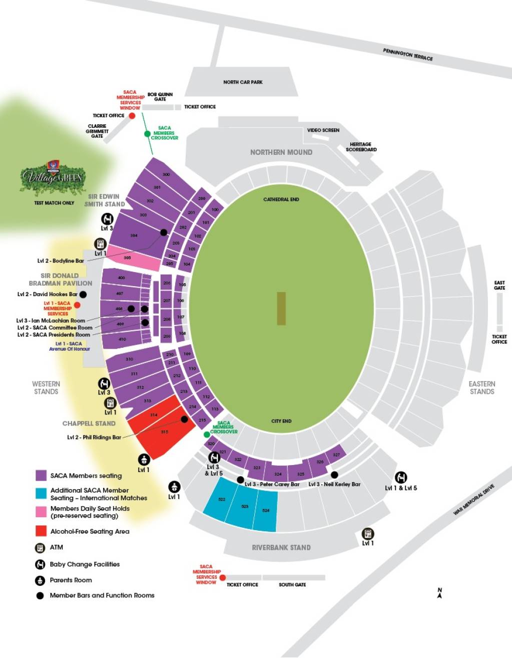 Adelaide Oval Map