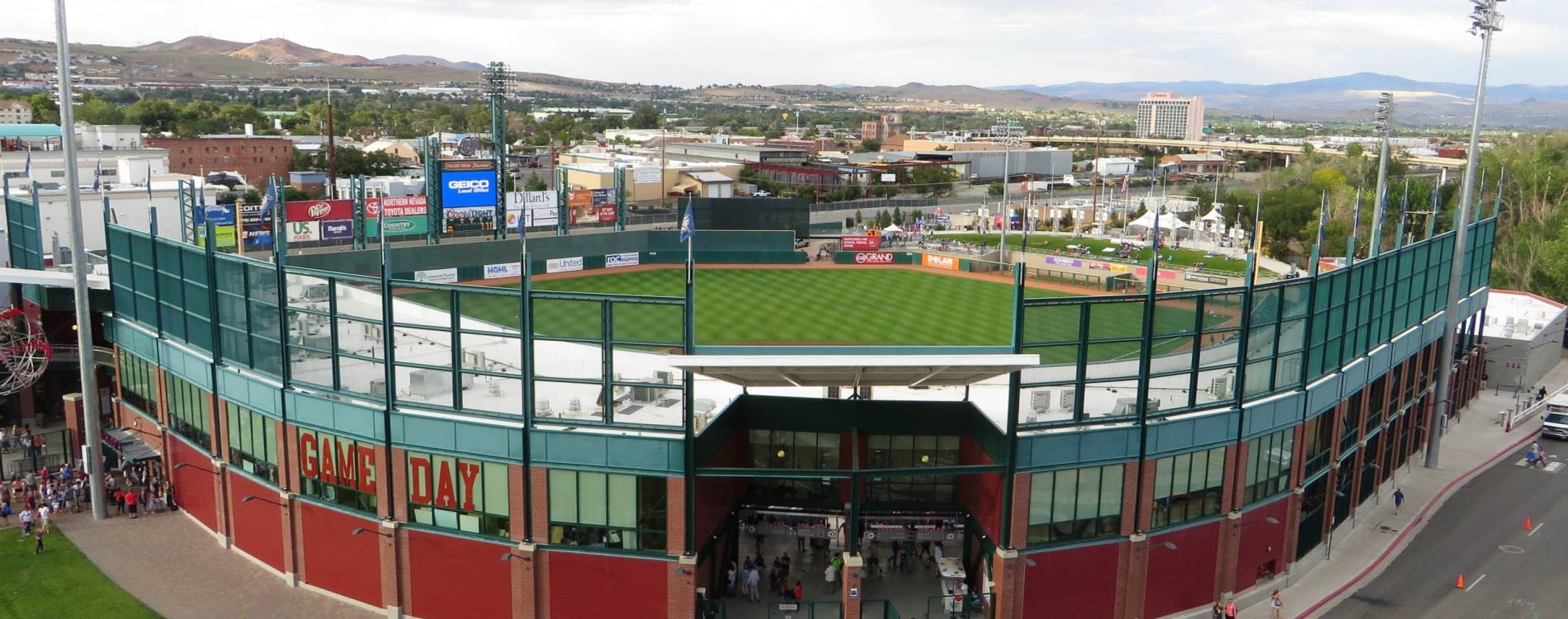 Aerial view of Greater Nevada Field