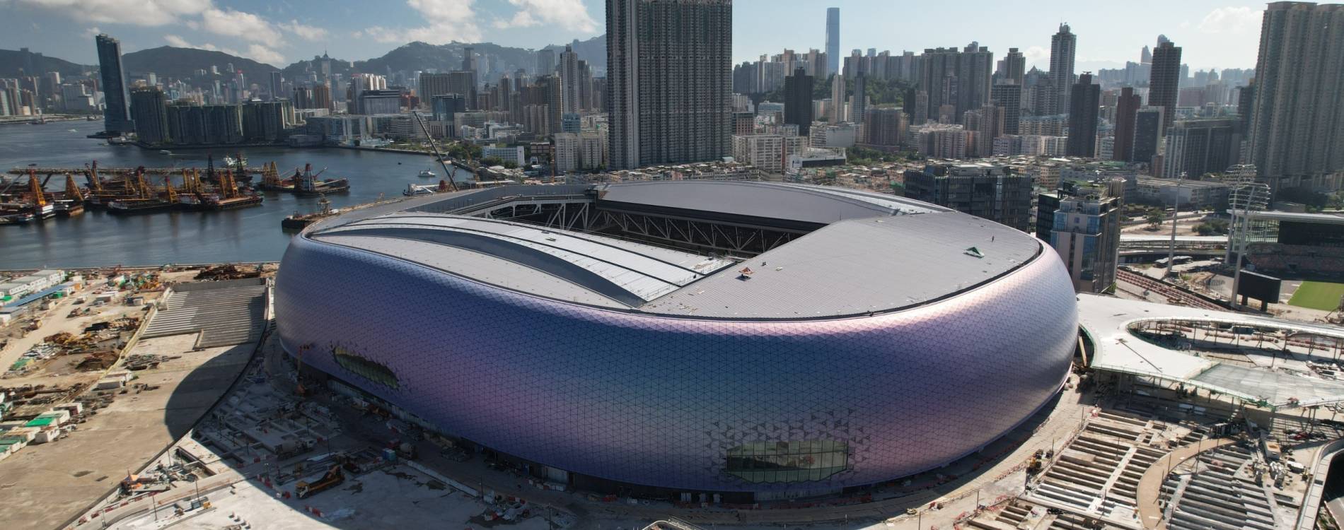 Aerial view of Kai Tak Arena
