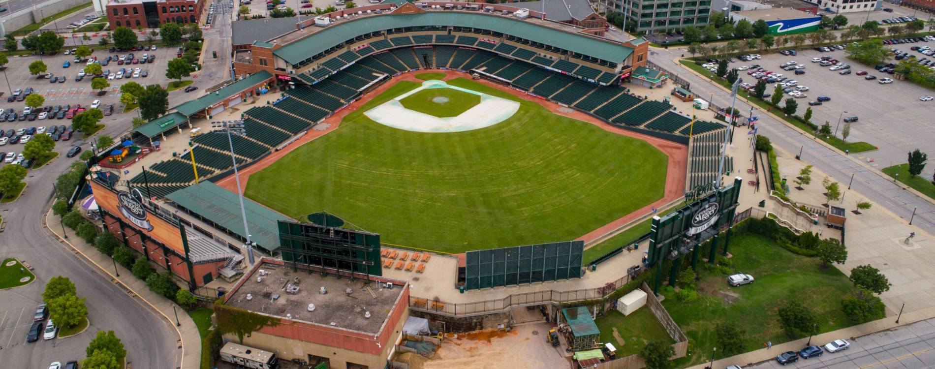 Aerial view of Louisville Slugger Field