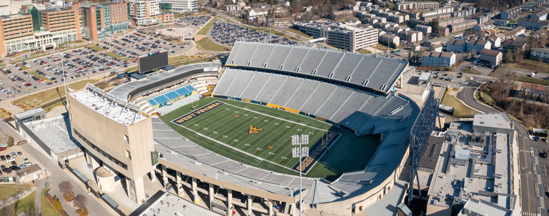 Aerial view of Milan Puskar Stadium