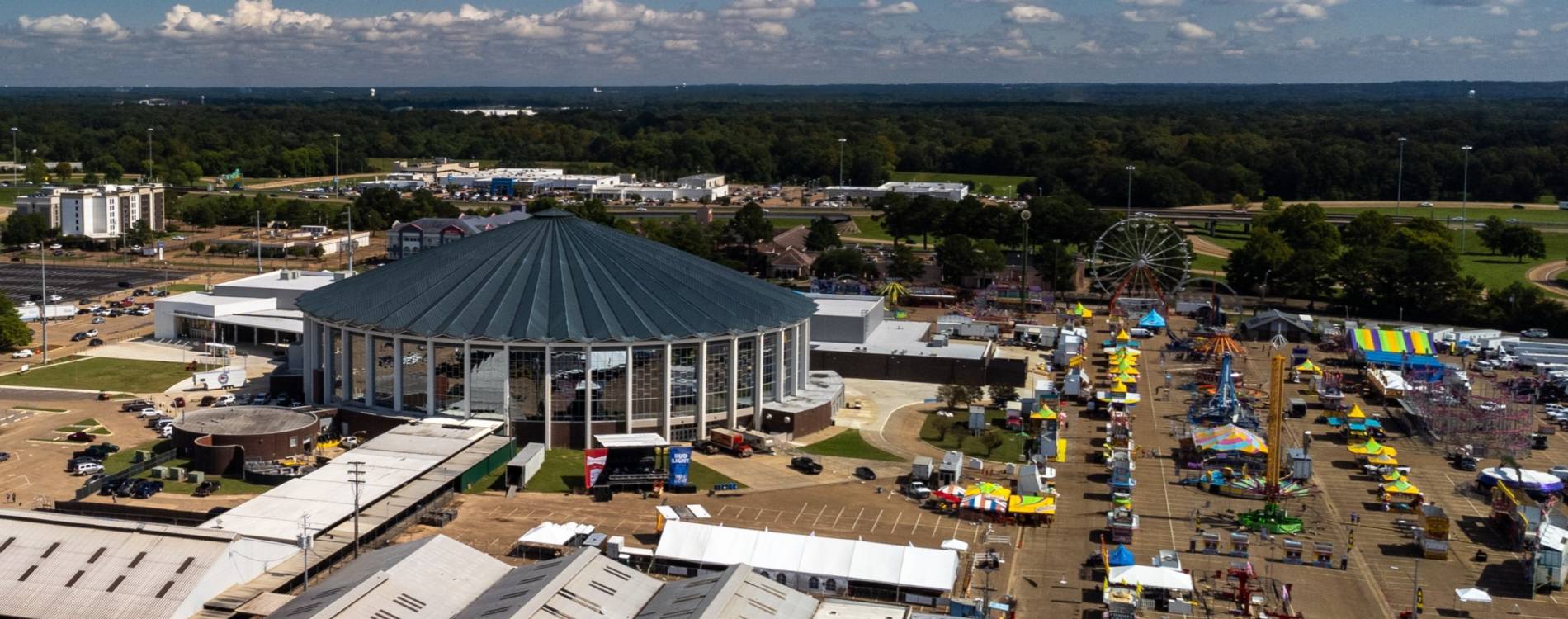 Aerial view of Mississippi Coliseum