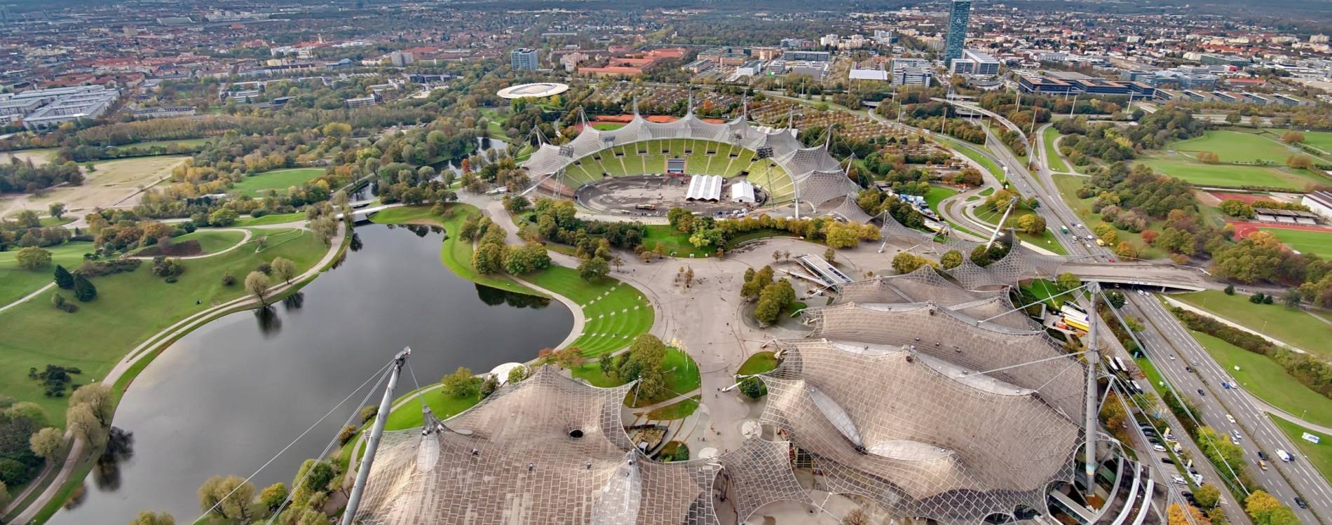 Aerial view of Olympiapark, Munich