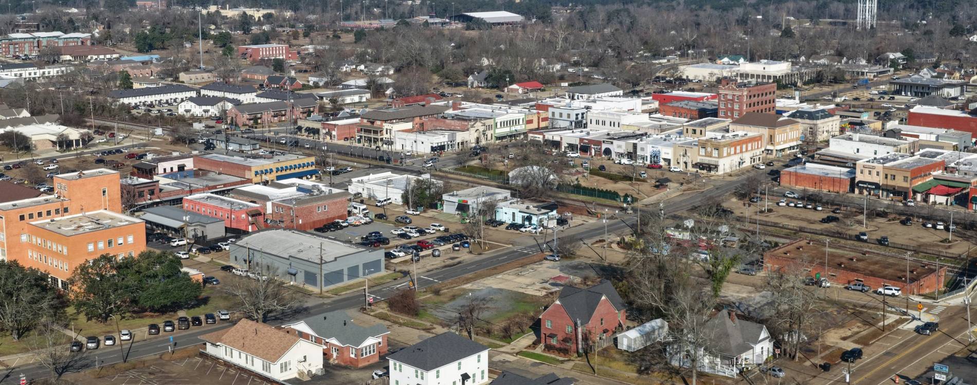 Aerial view of Ruston, Louisiana
