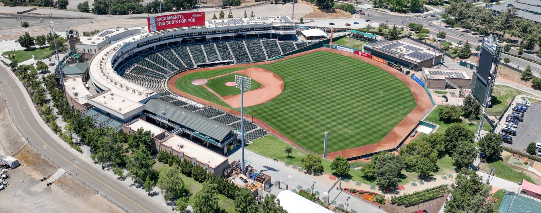 Aerial view of Sutter Health Park