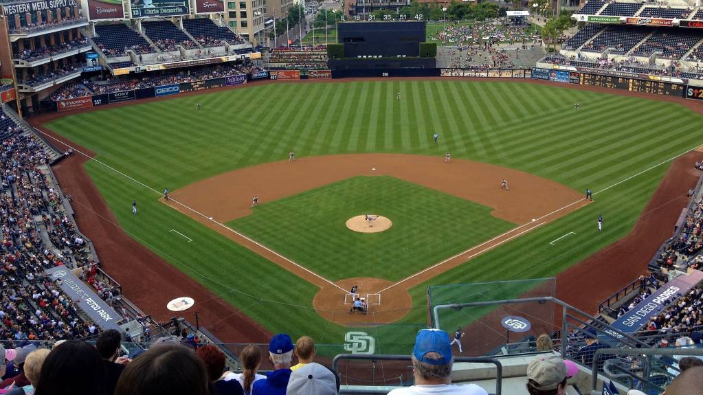 Aerial view of the field at Petco Park, San Diego