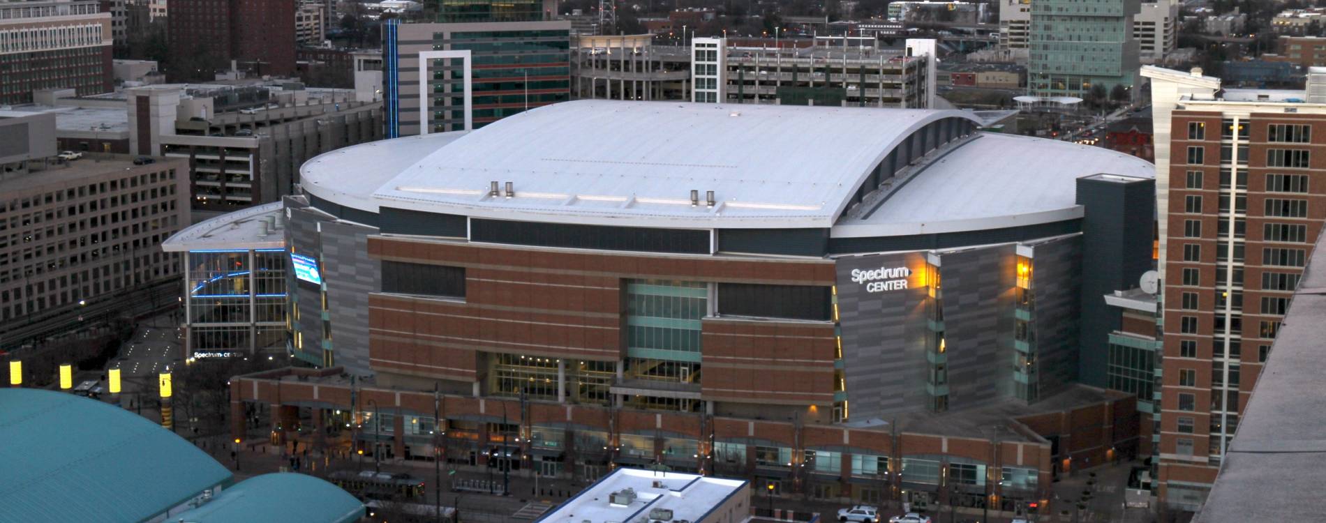 Aerial view of the Spectrum Center