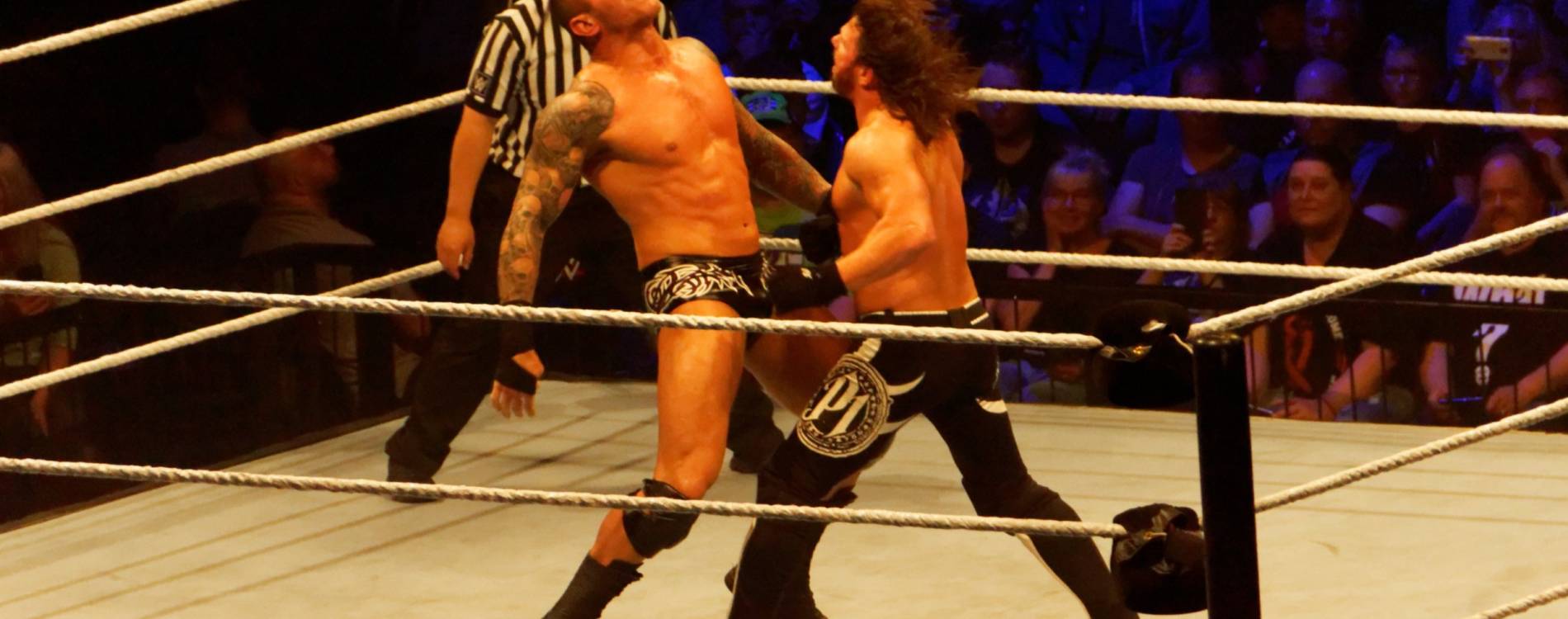 AJ Styles wrestles Randy Orton