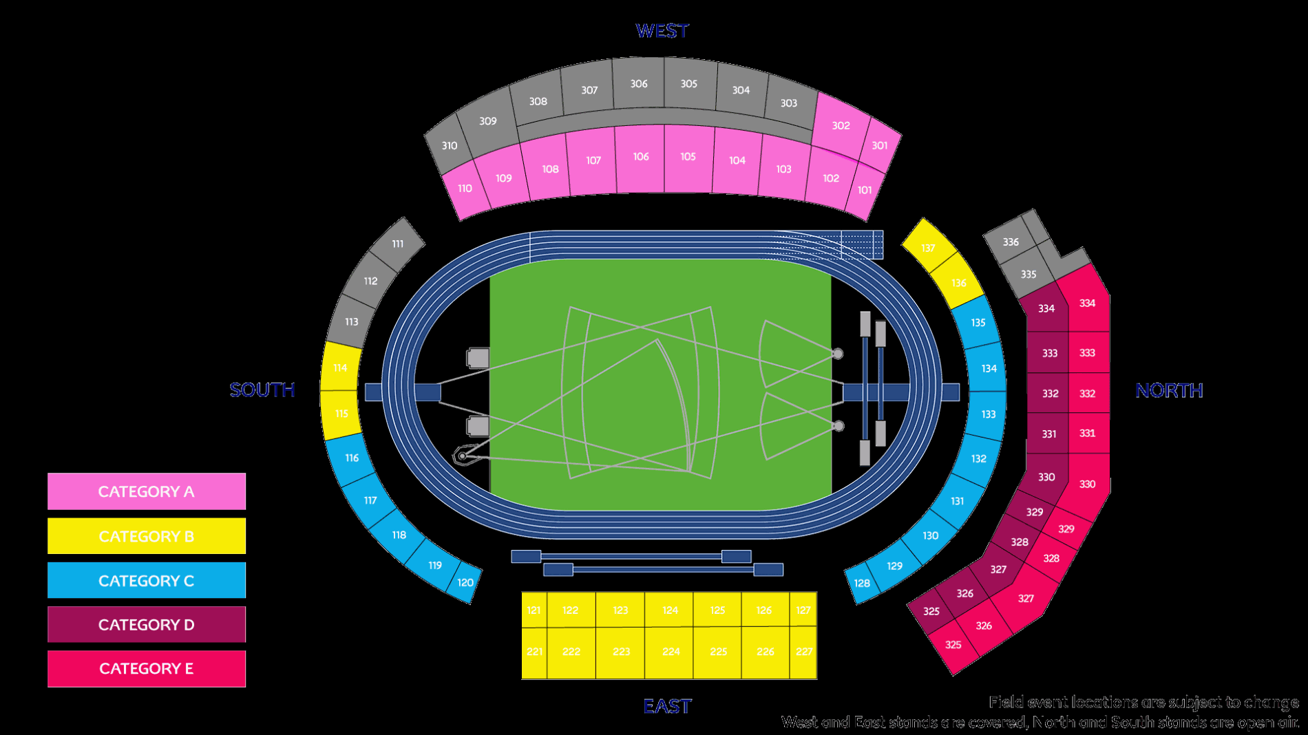 Alexander Stadium Map