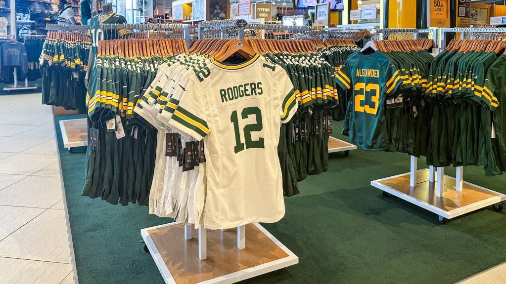 All NFL stadiums have numerous places to buy the home team's merchandise