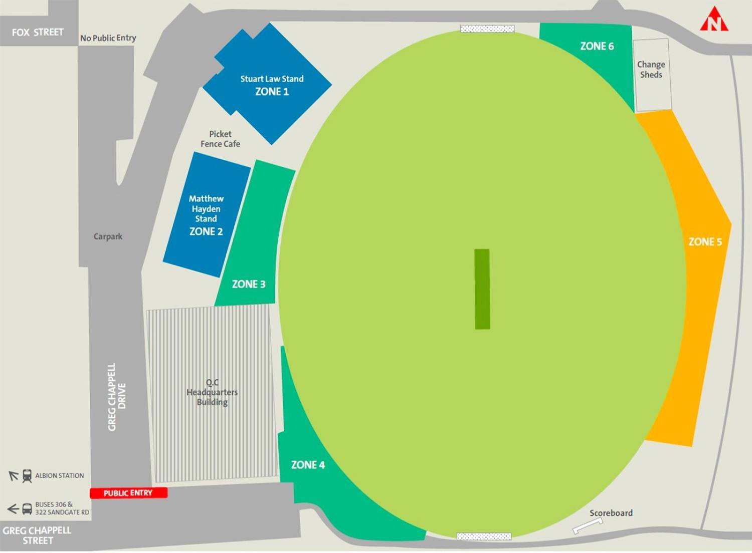 Allan Border Field Map