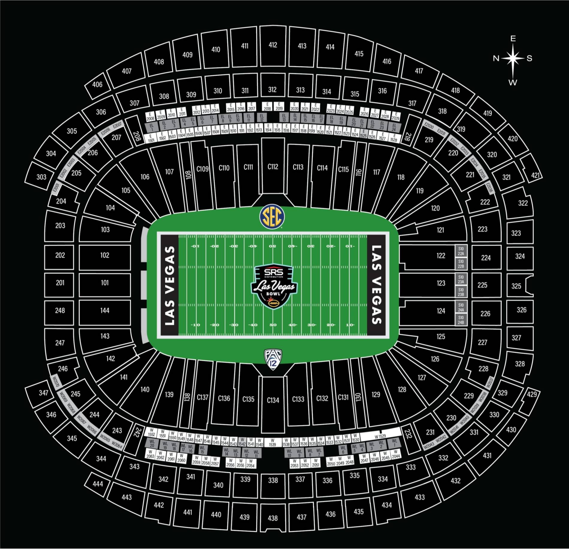 Allegiant Stadium Map