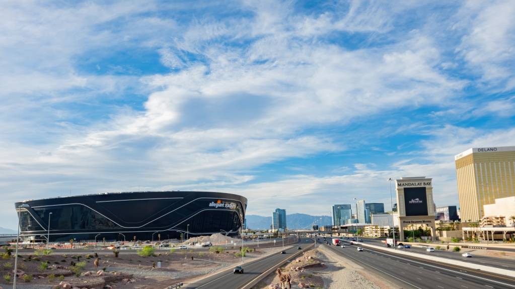 Allegiant Stadium in Las Vegas is a short walk from some of the best hotels in the United States