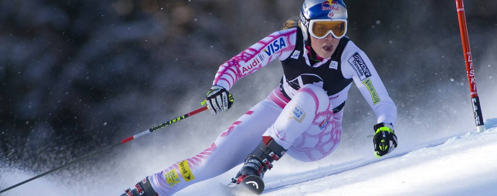 Alpine Skiing competitor racing