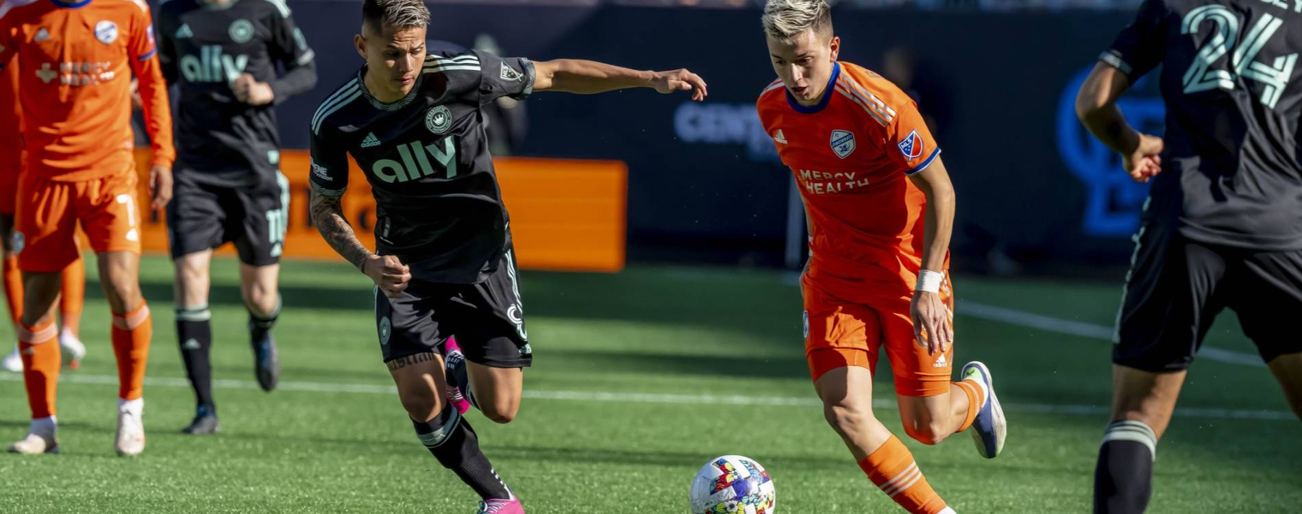 Alvaro Barreal playing for FC Cincinnati in MLS