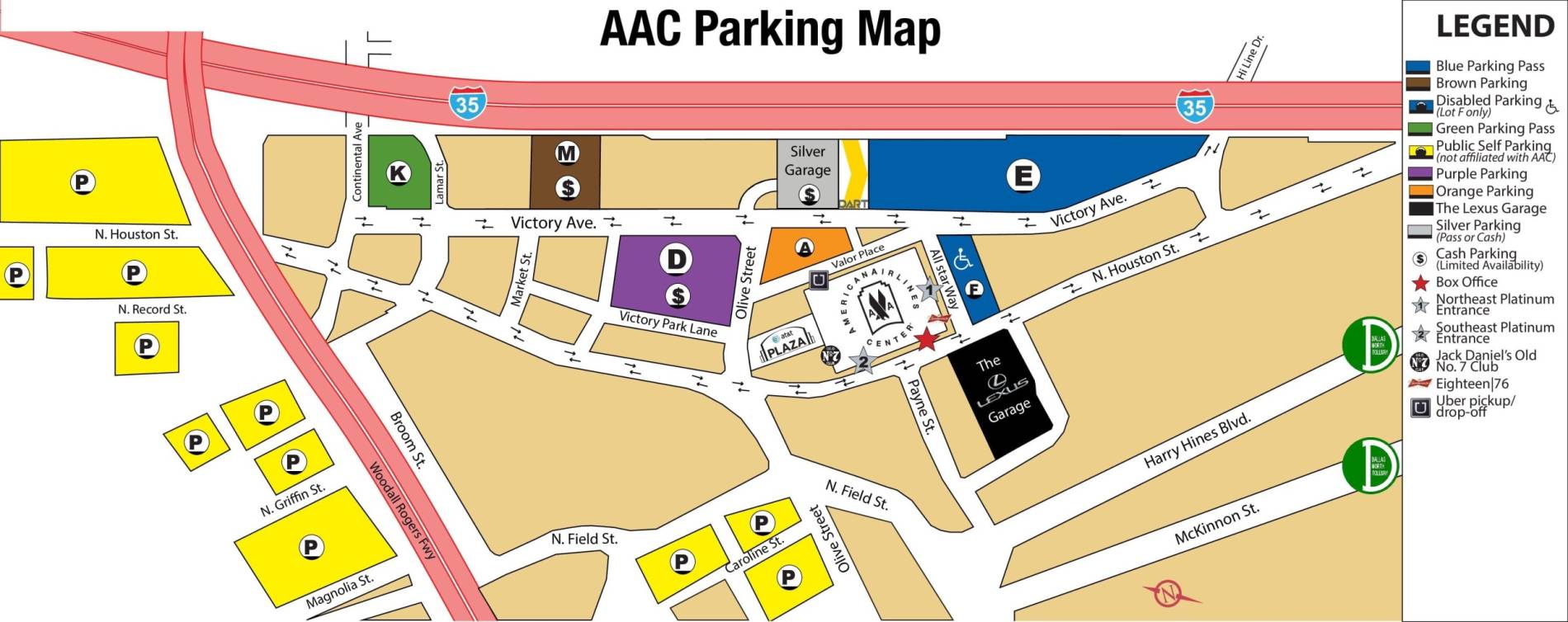 American Airlines Center Map