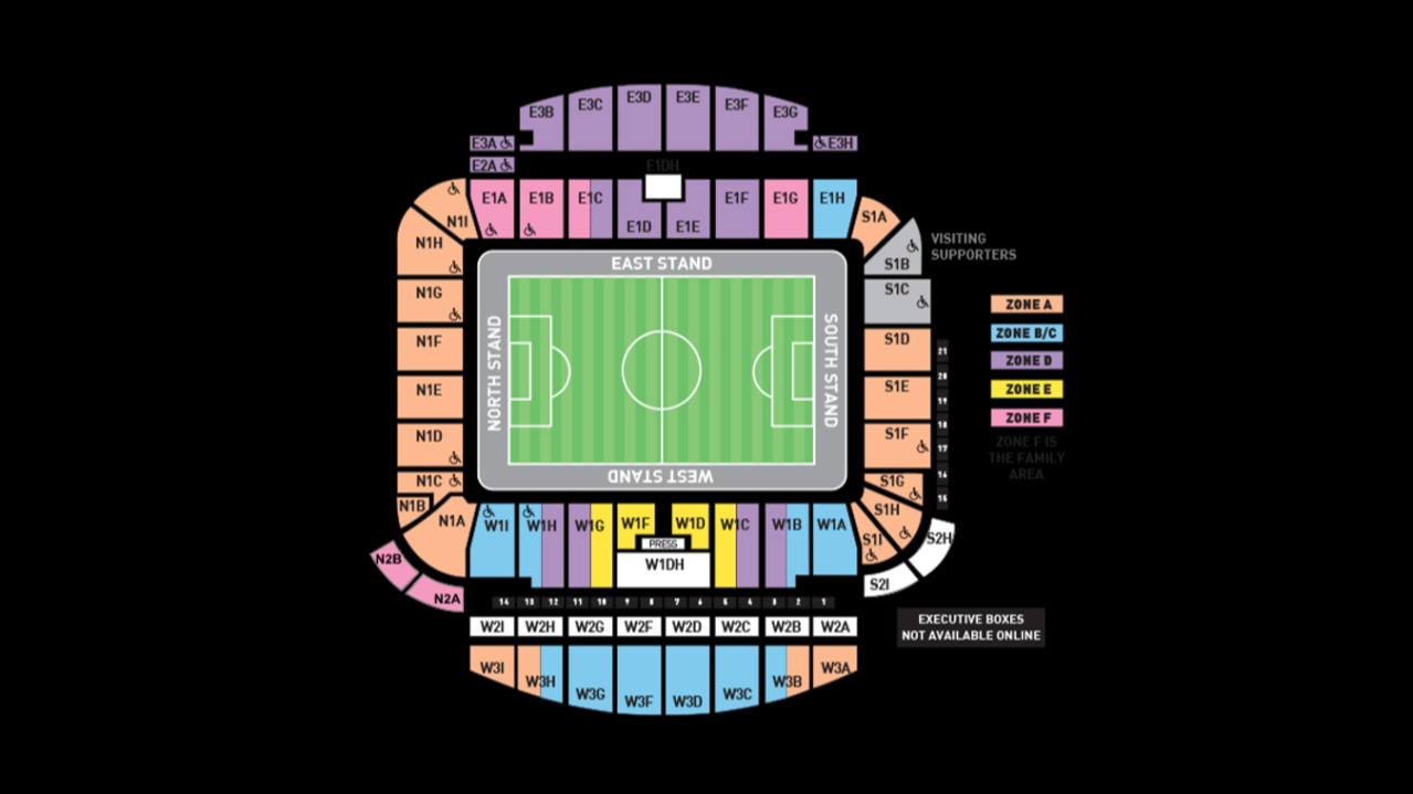 American Express Stadium Map
