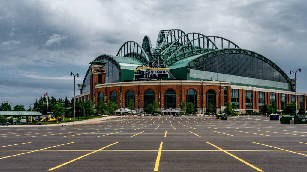American Family Field in Milwaukee is an MLB venue with significant onsite parking available