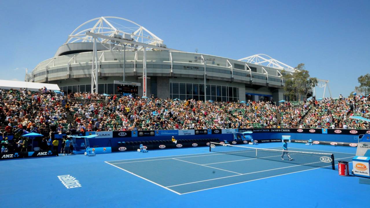 An outer show court at the Australian Open
