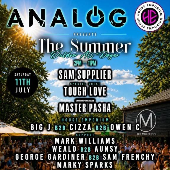 Analog & House Emporium 'SUMMER OUTDOOR ALL DAYER'