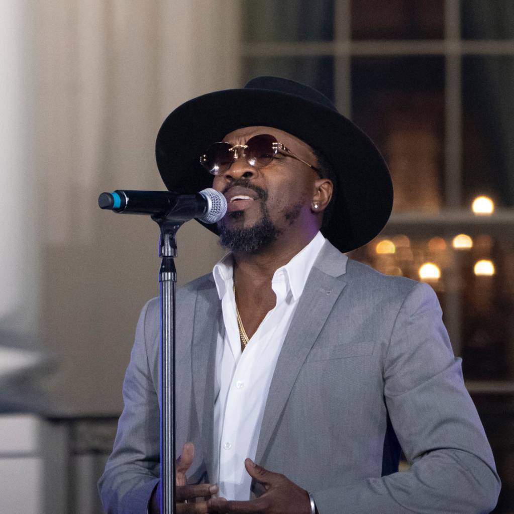 Anthony Hamilton performs on the South Lawn of the White House