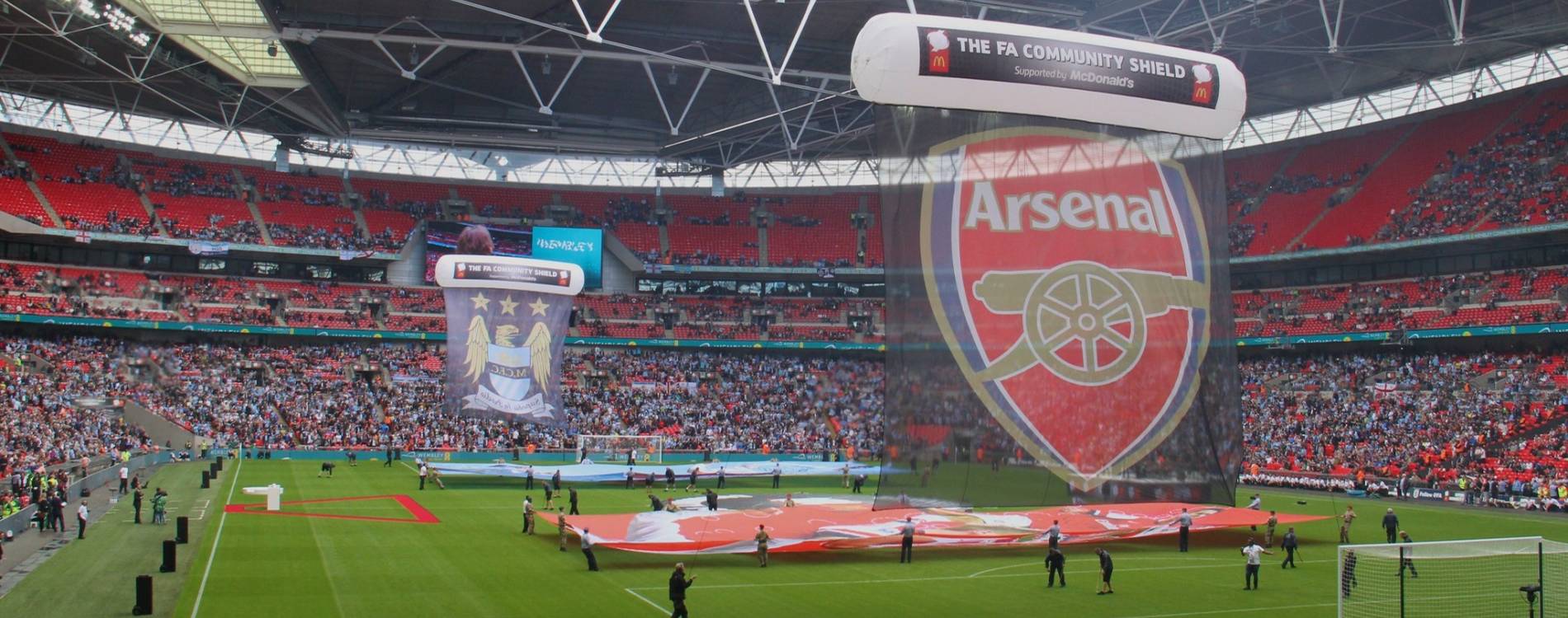 Arsenal and Manchester City contest the Community Shield