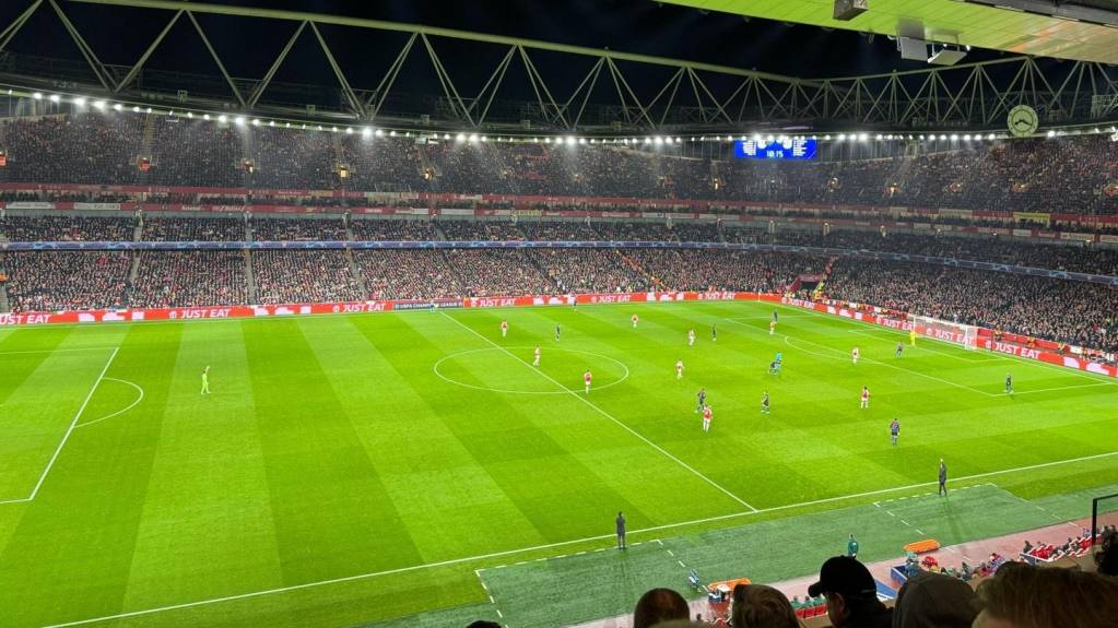 Arsenal playing Sevilla at Emirates Stadium