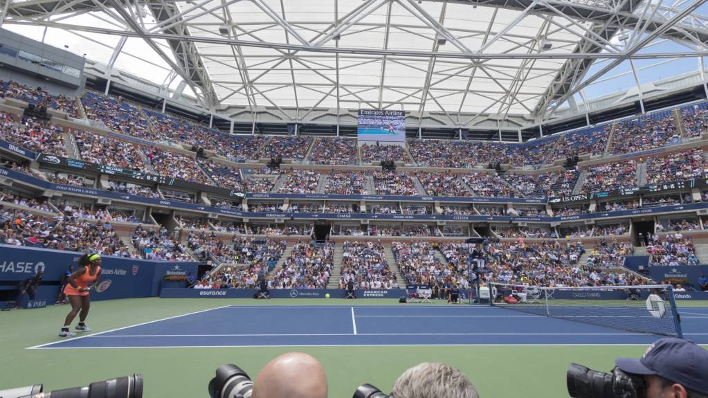 Arthur Ashe Stadium Courtside seating, located in the stadium's lowest tier