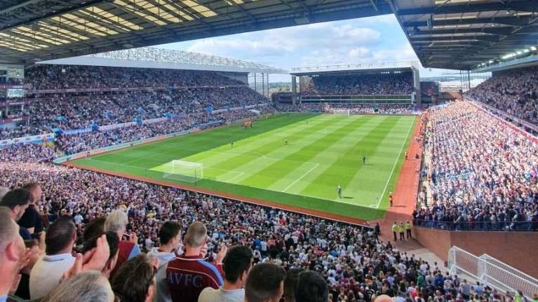 Aston Villa playing Brentford at Villa Park