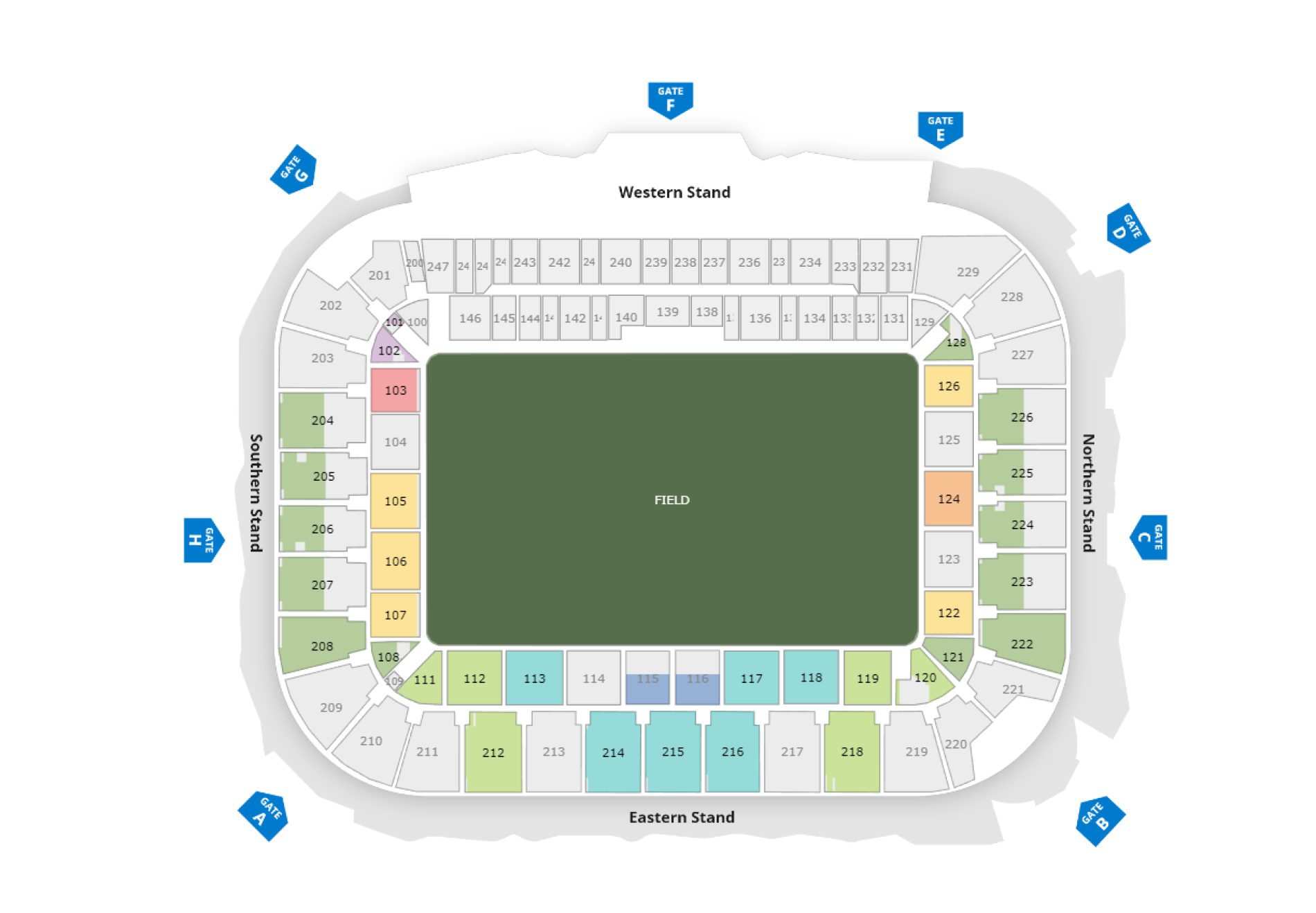 CommBank Stadium (Western Sydney Stadium) Map