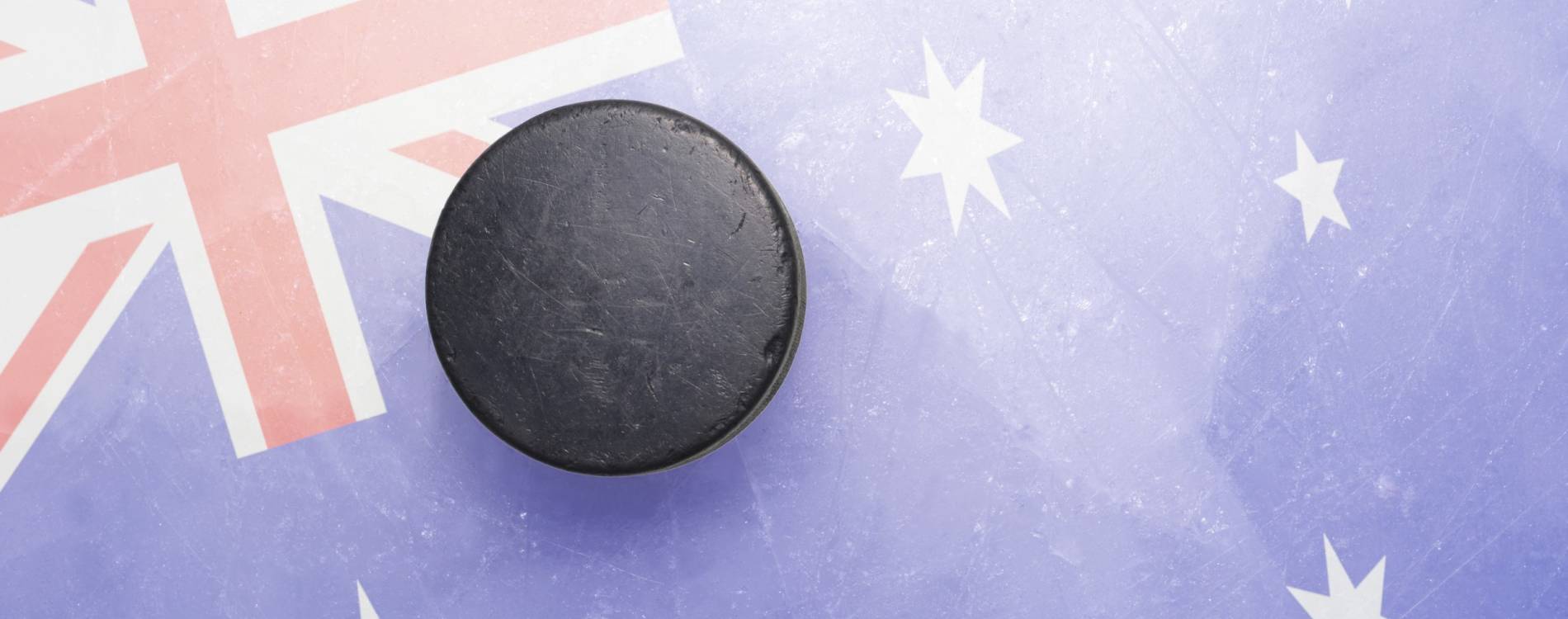 Australian Flag with Puck