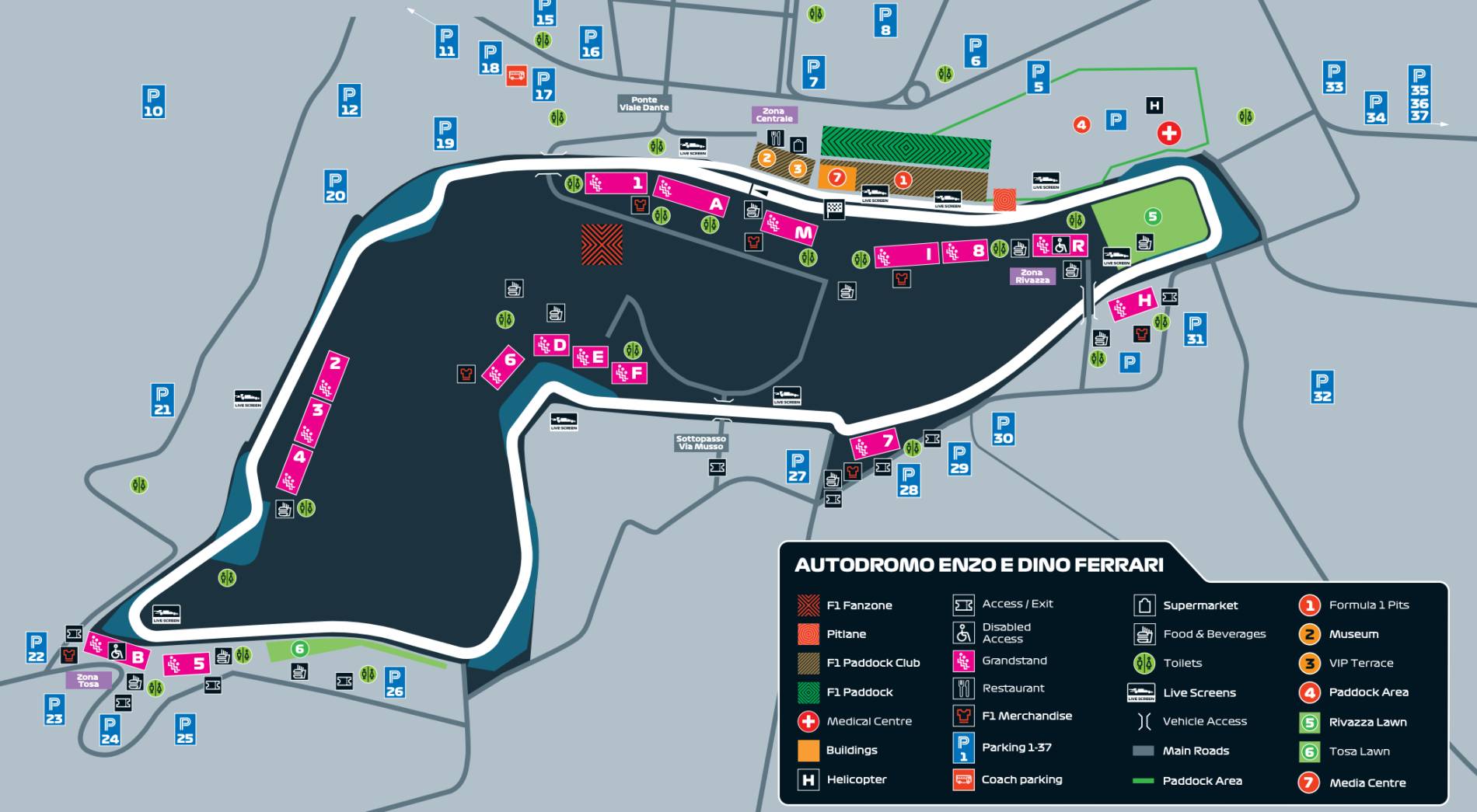Autodromo Enzo e Dino Ferrari Map