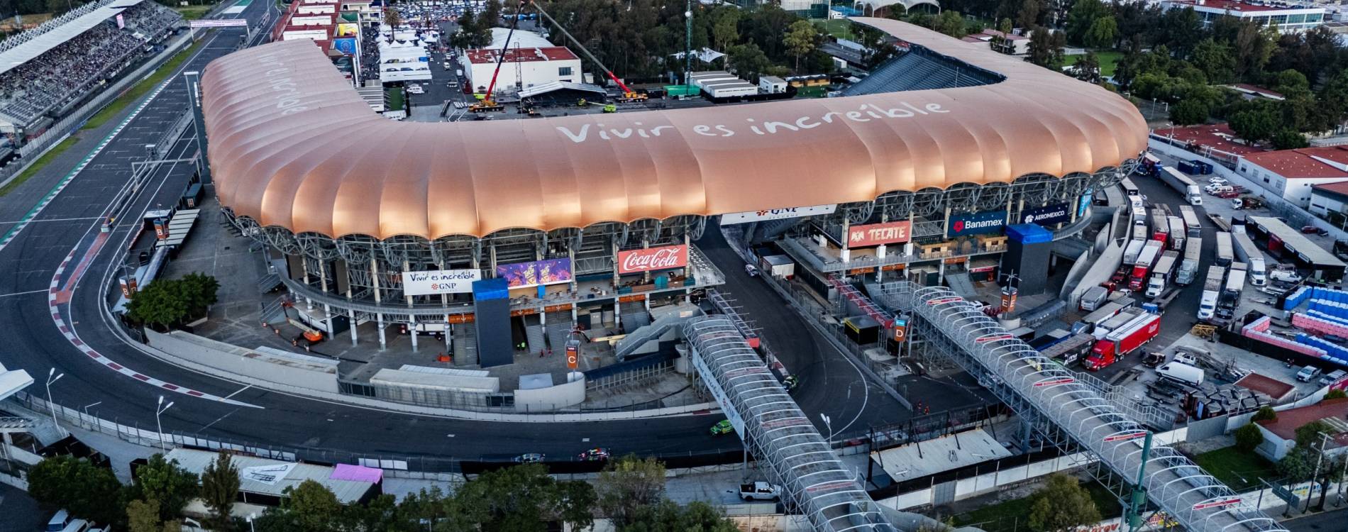 Autódromo Hermanos Rodríguez and GNP Seguros Stadium in Mexico City