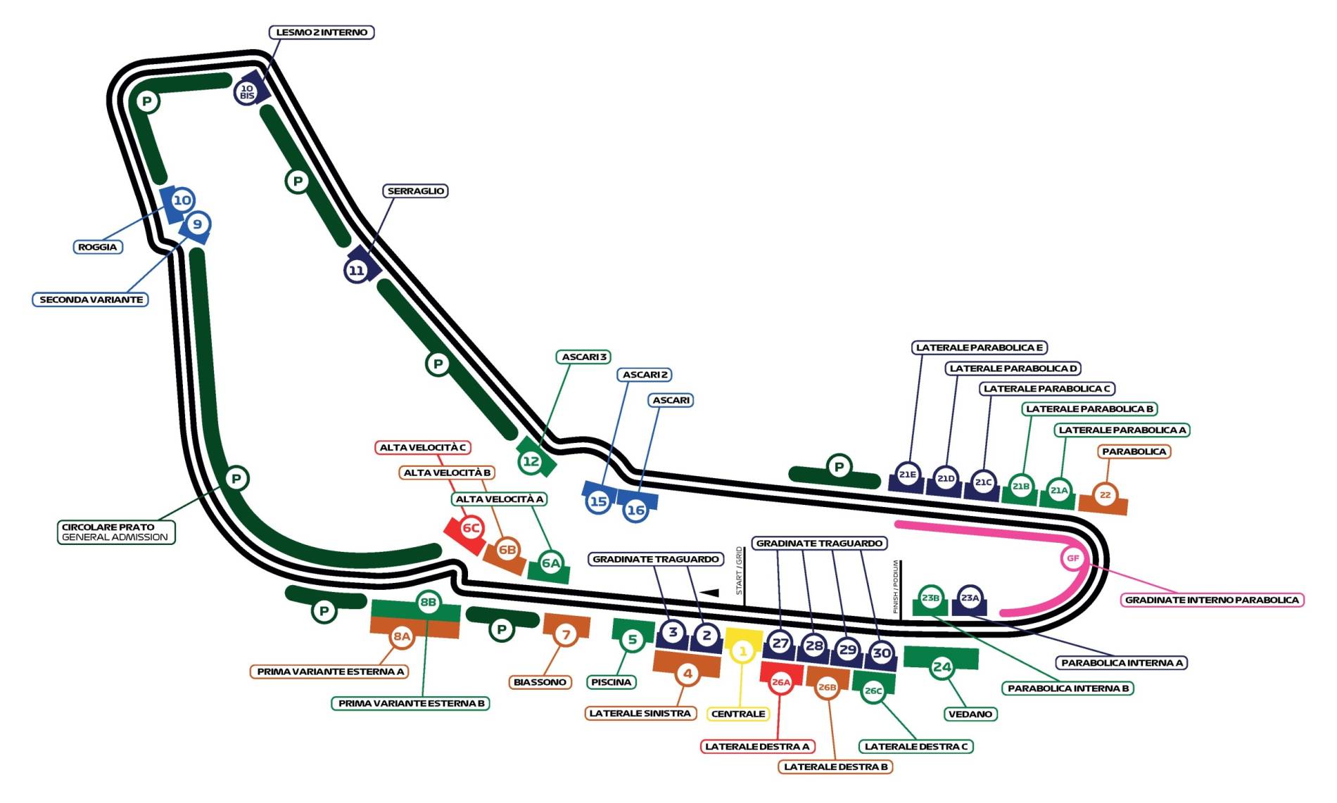 Autodromo Nazionale di Monza Map